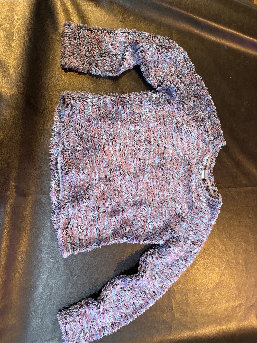 Cozy Fuzzy Lavender-Blue Women’s Sweater